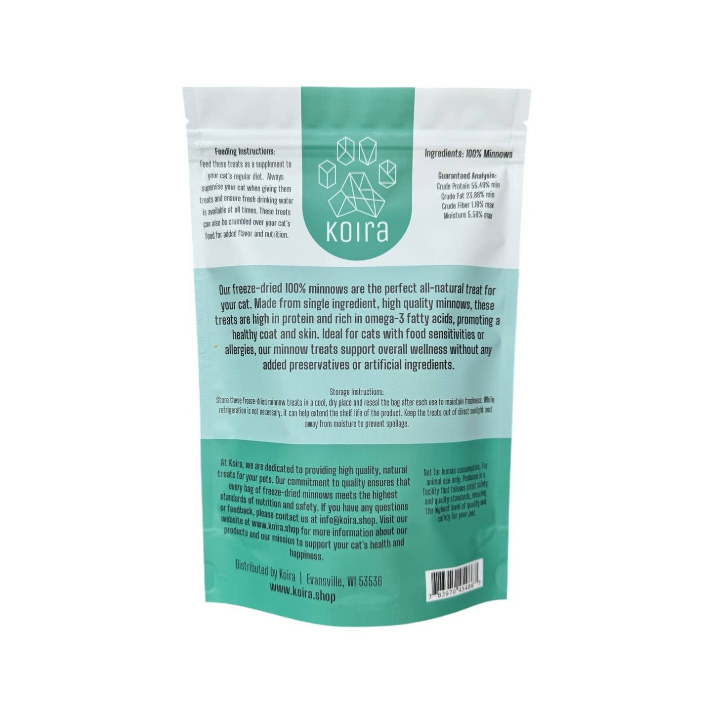 Koira Freeze-Dried Minnows Protein-Packed Cat Treats