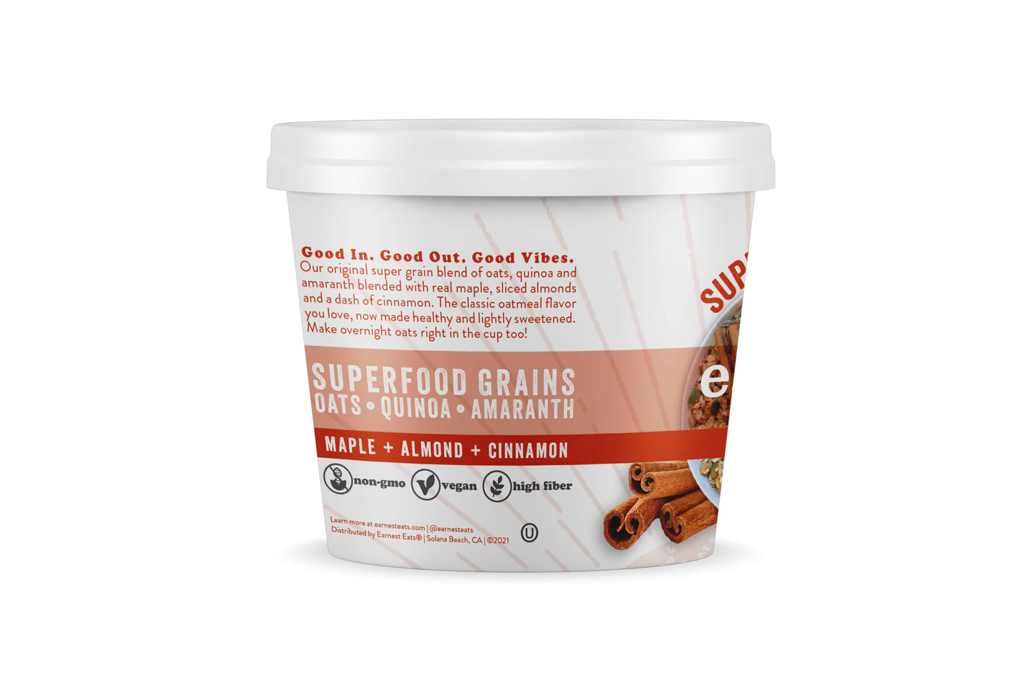 Superfood Maple Almond Cinnamon Oatmeal Cup