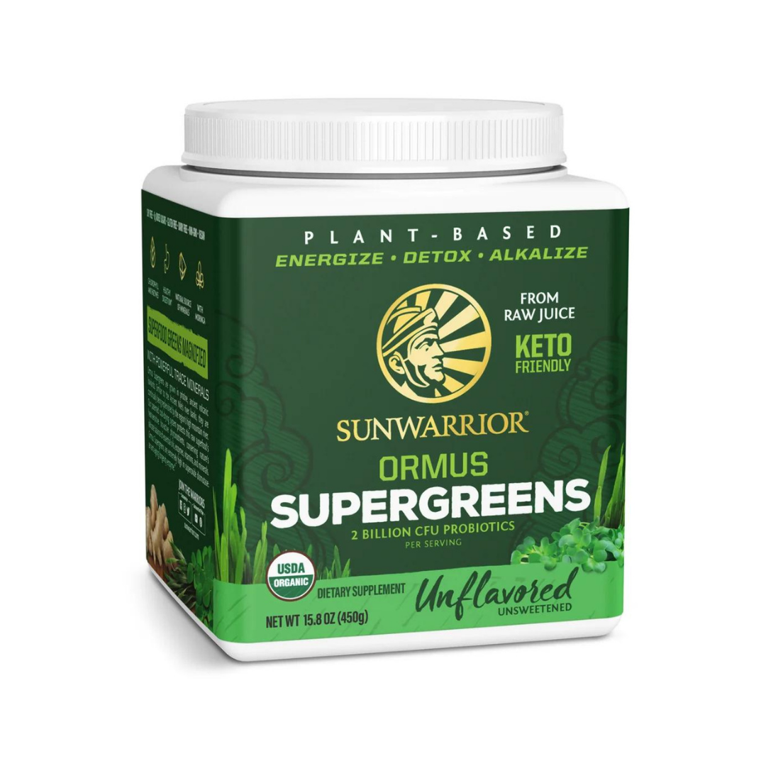 Sunwarrior, Ormus Unflavored SuperGreens - Plant-Based Probiotics