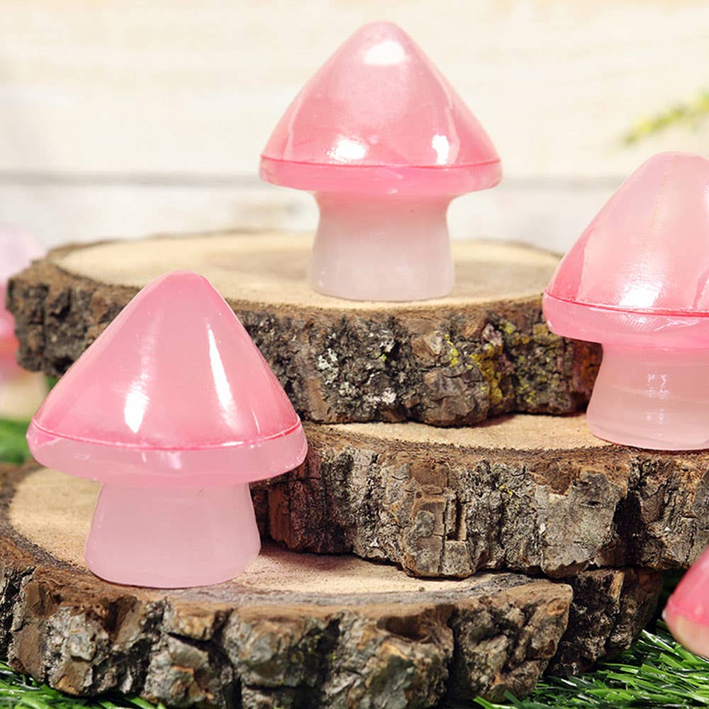 White Onyx Mushroom with Red Top | White Onyx Crystal