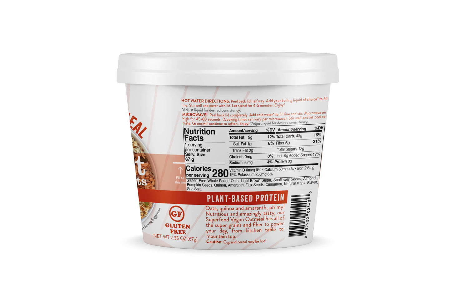 Superfood Maple Almond Cinnamon Oatmeal Cup