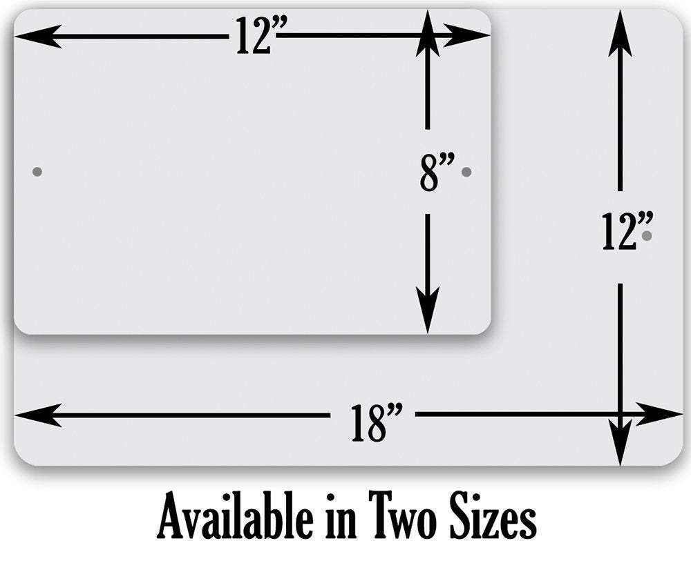 Metal Sign, Warning Property Protected By A Unicorn -