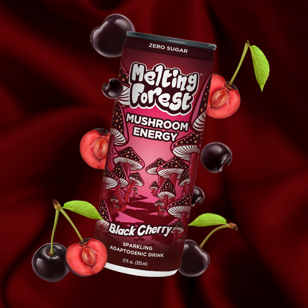 Melting Forest Mushroom Energy Drink (12pk) - Black Cherry