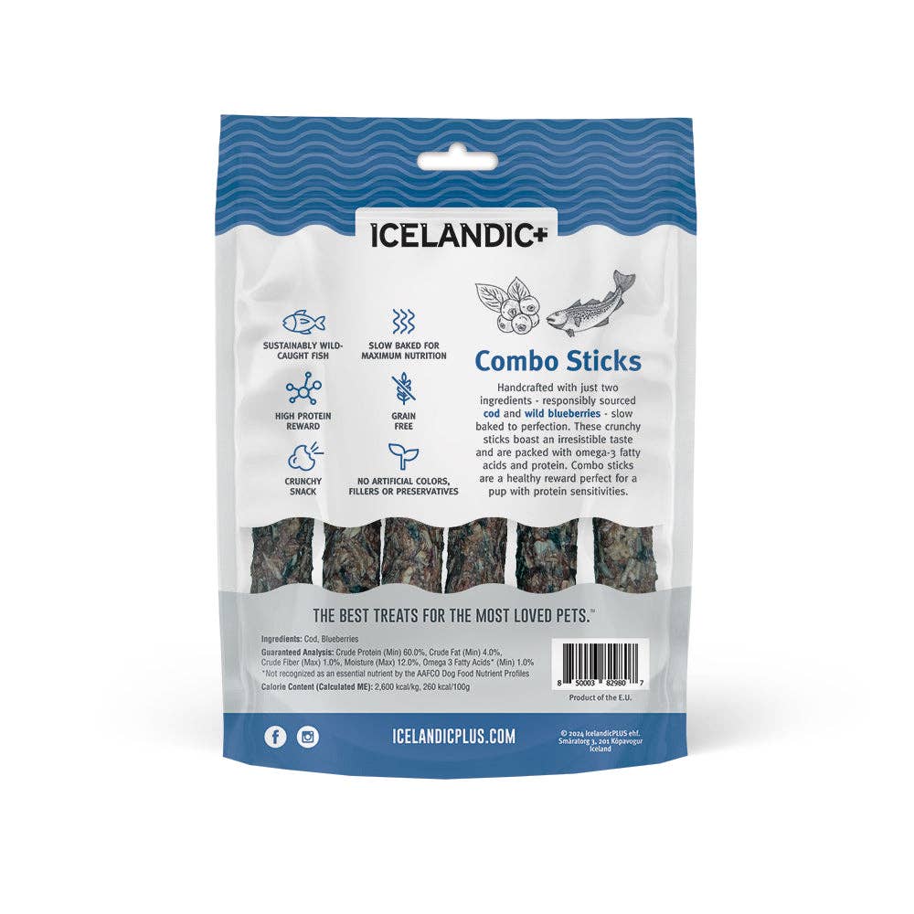 Icelandic+ Cod & Blueberry Combo Sticks Dog Treats