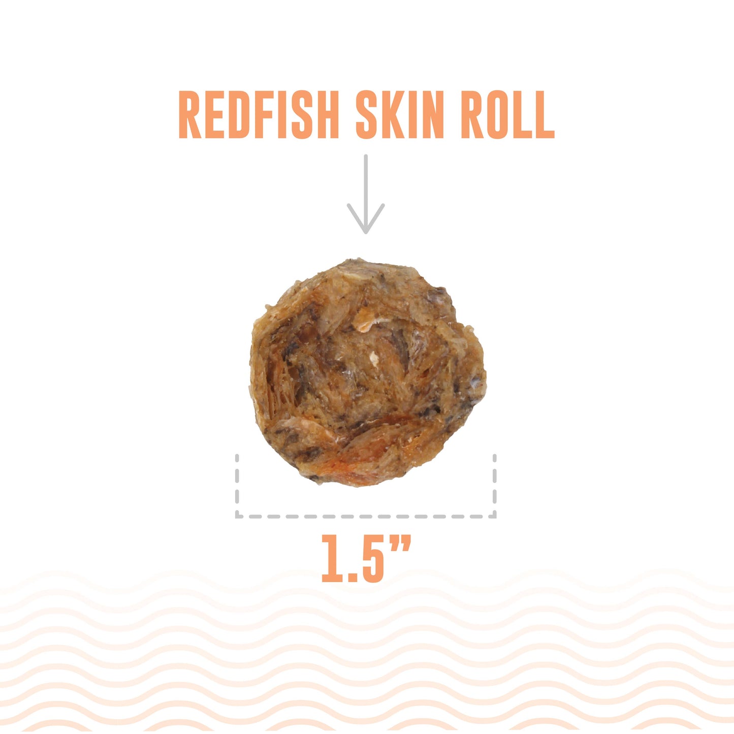 Icelandic+ Redfish Skin Rolls Dog Treat 3-oz Bag
