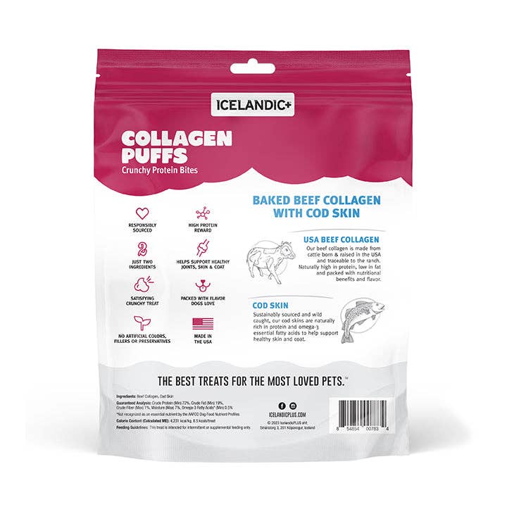 Icelandic+ Beef Collagen Puffs with Cod Skin for Dogs 2.5-oz