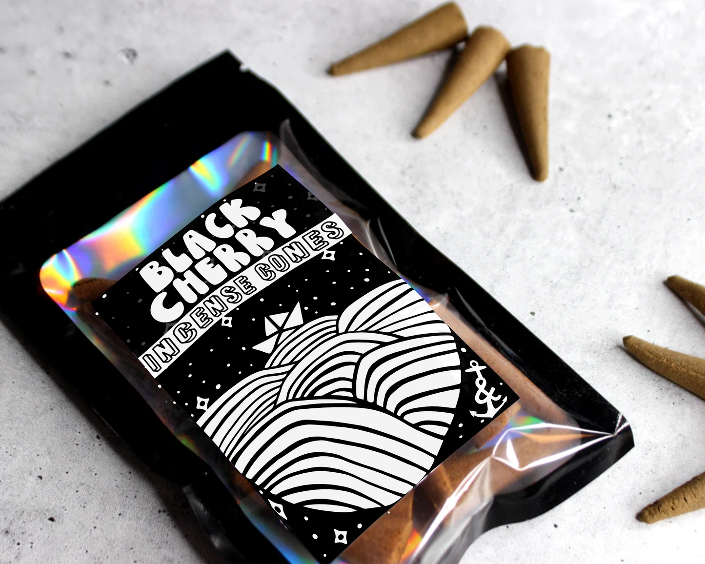 Incense Cones, Black Cherry| Backflow Cones | Fruit Scent