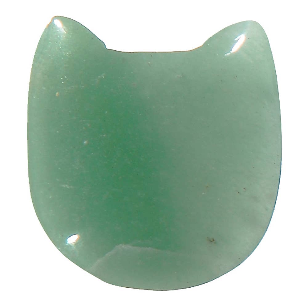 Green Aventurine Kitty Face