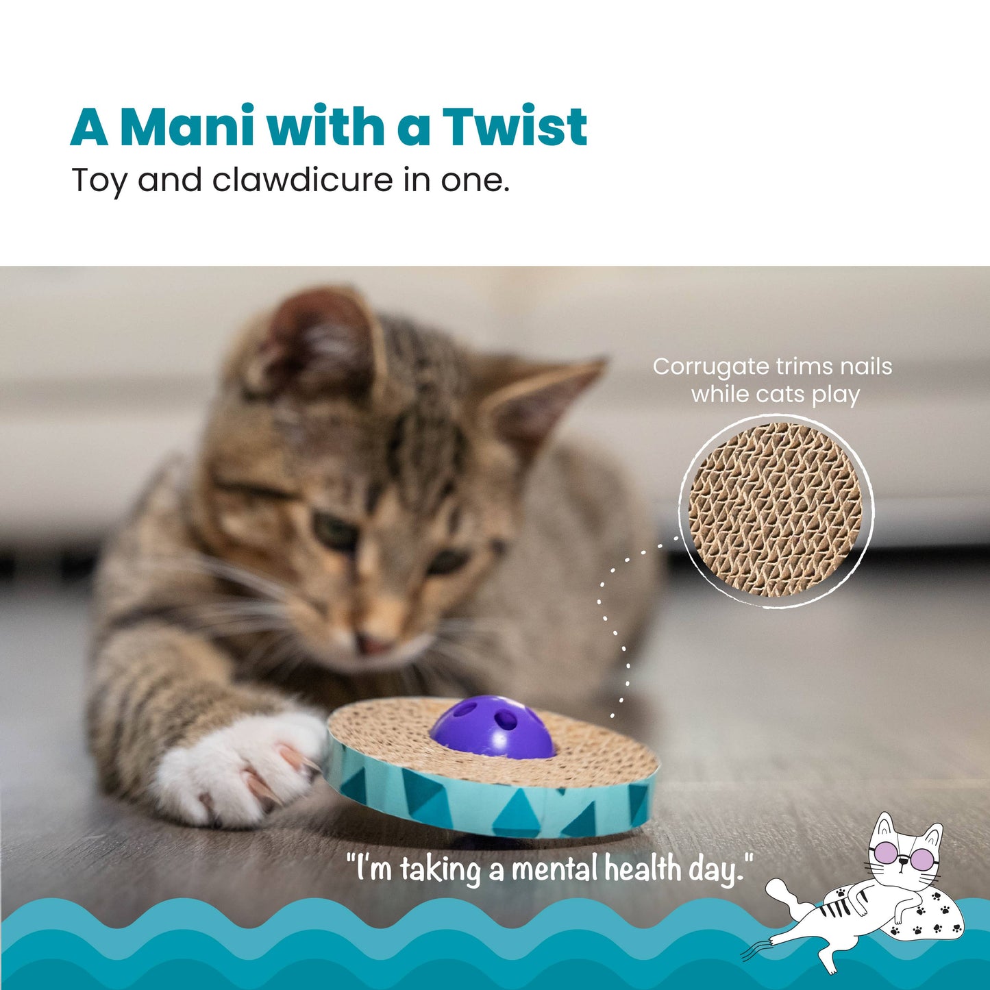 Catstages Spin & Scratch Cat Toys 2pc