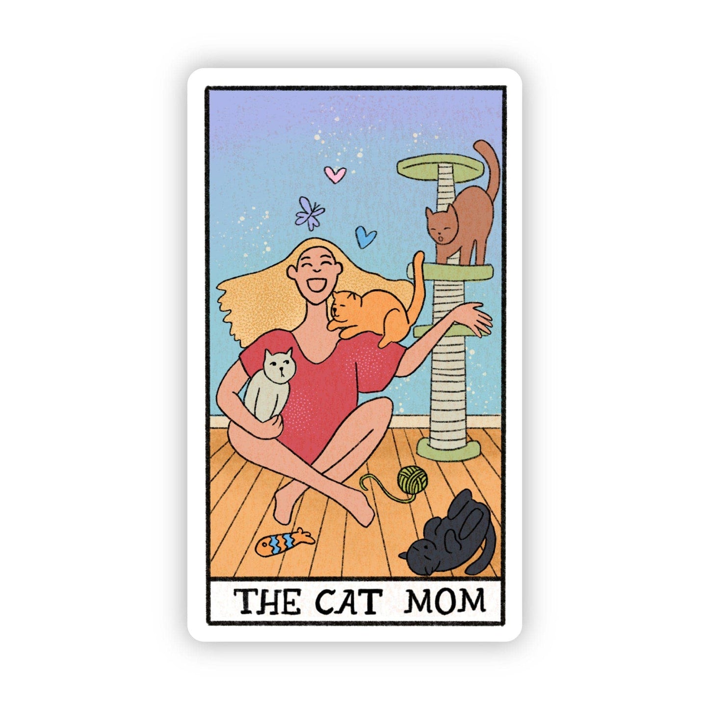 Sticker "The Cat Mom" Tarot Card