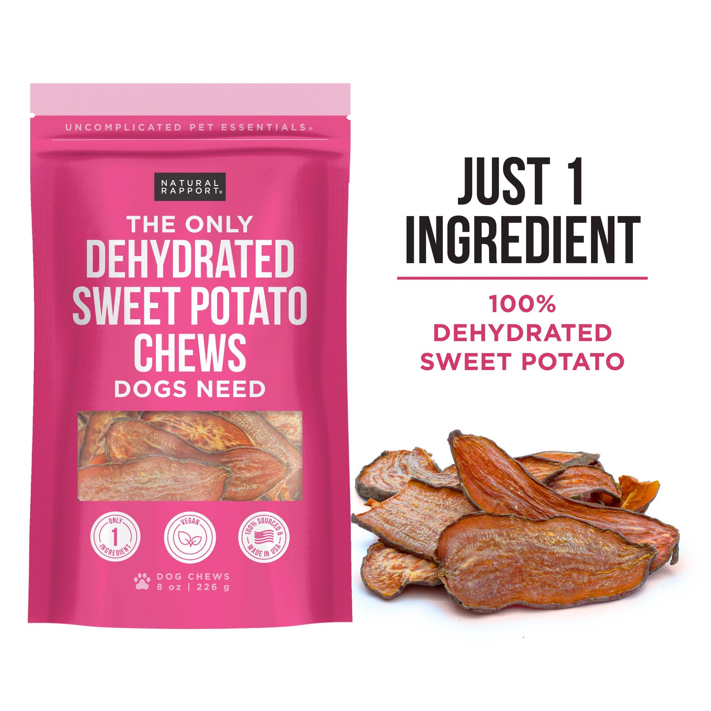 The Only Dehydrated Sweet Potato Chews Dogs Need