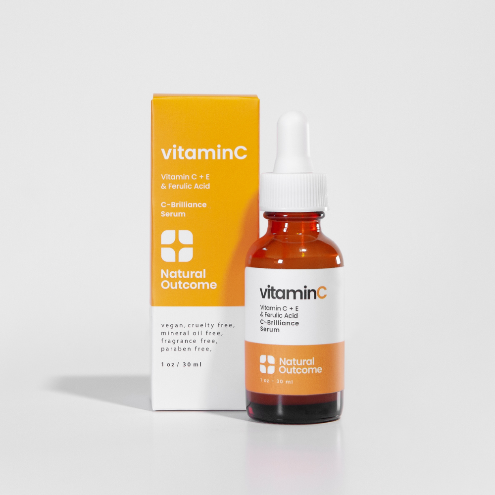 Natural Outcome Skincare, Vitamin C + E Serum with Ferulic Acid - C-Brilliance