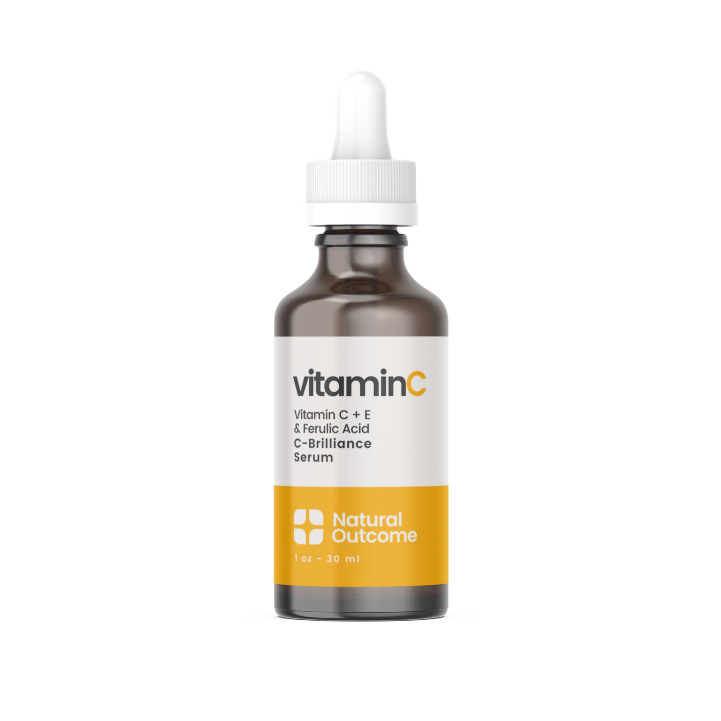 Natural Outcome Skincare, Vitamin C + E Serum with Ferulic Acid - C-Brilliance