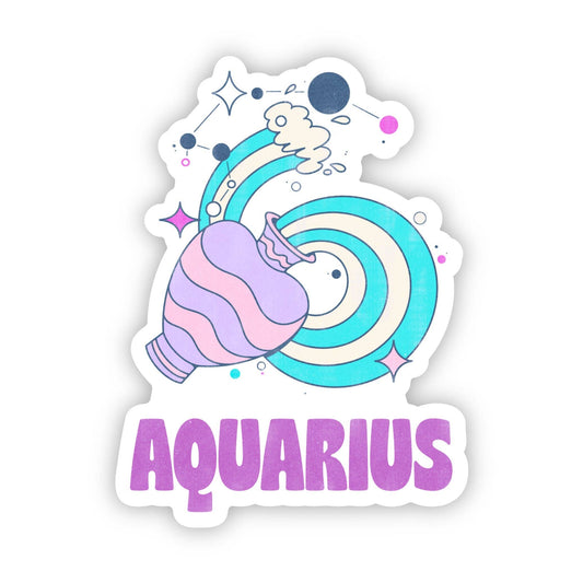 Sticker Aquarius Zodiac Sign