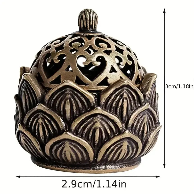 Incense Holder, Hollow Lotus Shaped Incense Burner