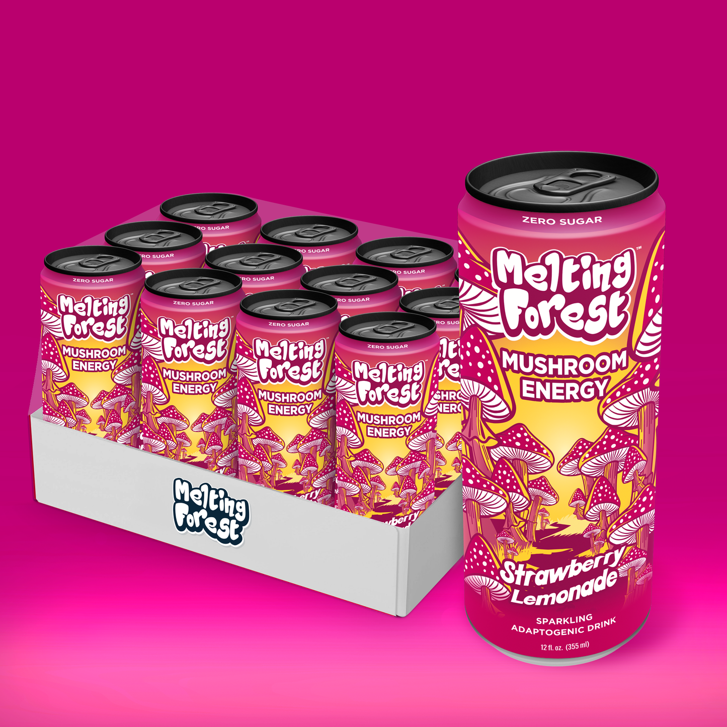 Melting Forest Mushroom Energy Drink (12pk) - Strawberry Lemonade