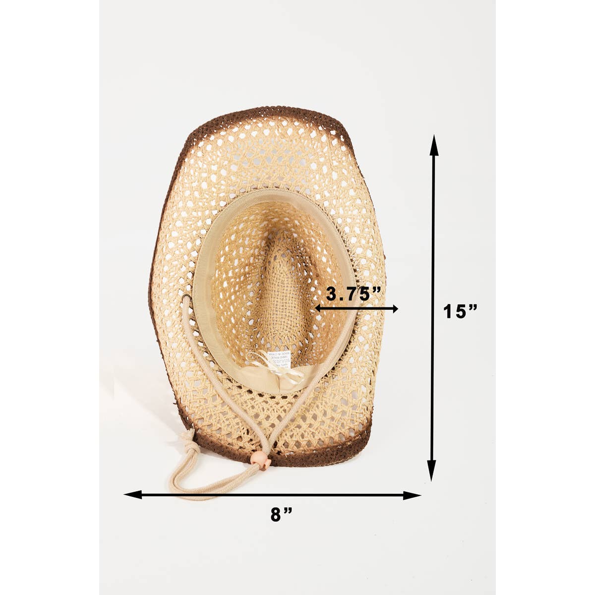 Z~ Straw Weave Rope String Cowboy Hat