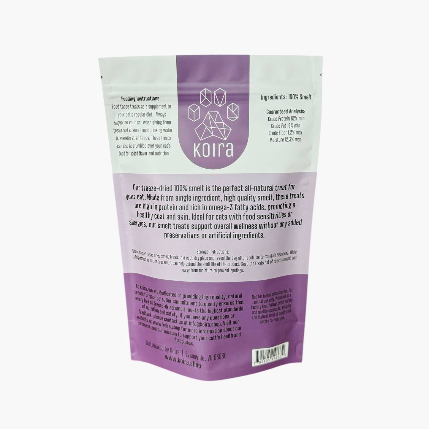 Koira, Freeze-Dried Smelt Protein-Packed Cat Treats