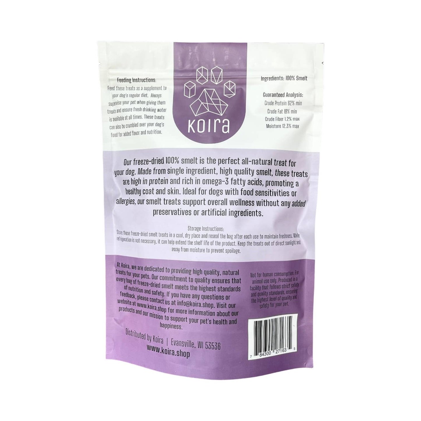 Koira Freeze-dried Smelt Dog Treats