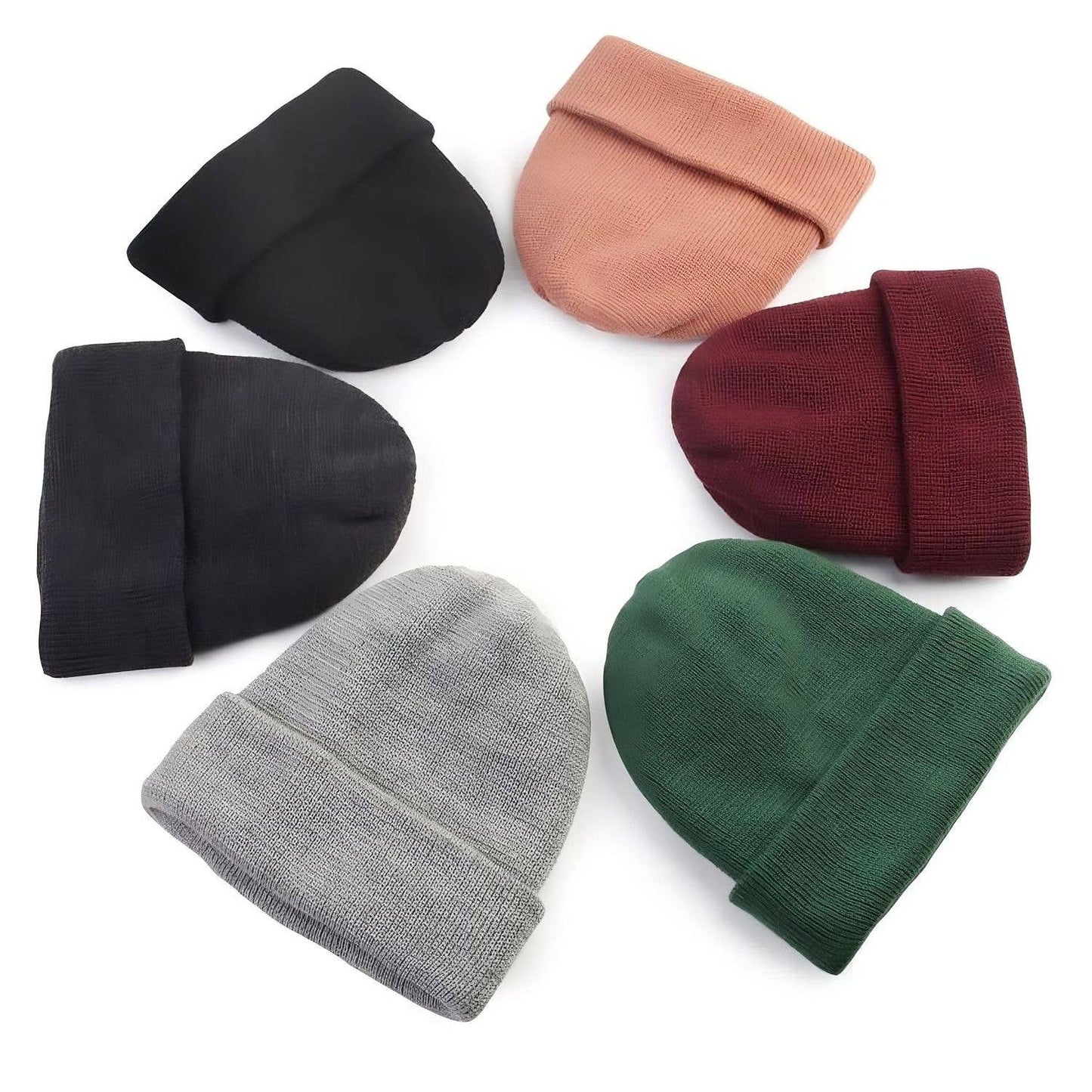 Soft Warm Unisex Solid Color Knitted Beanie