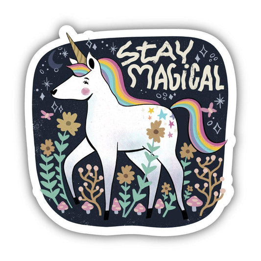 Sticker, Stay Magical Unicorn Fairytale