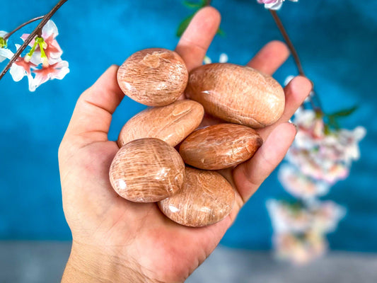 Palm Stone, Peach Moonstone