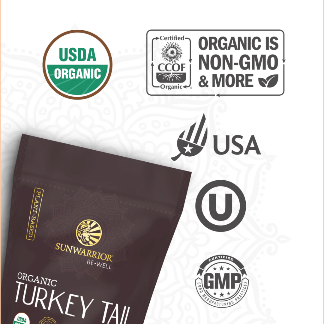 Be Well Organic Turkey Tail Mushroom Powder Drink Mix