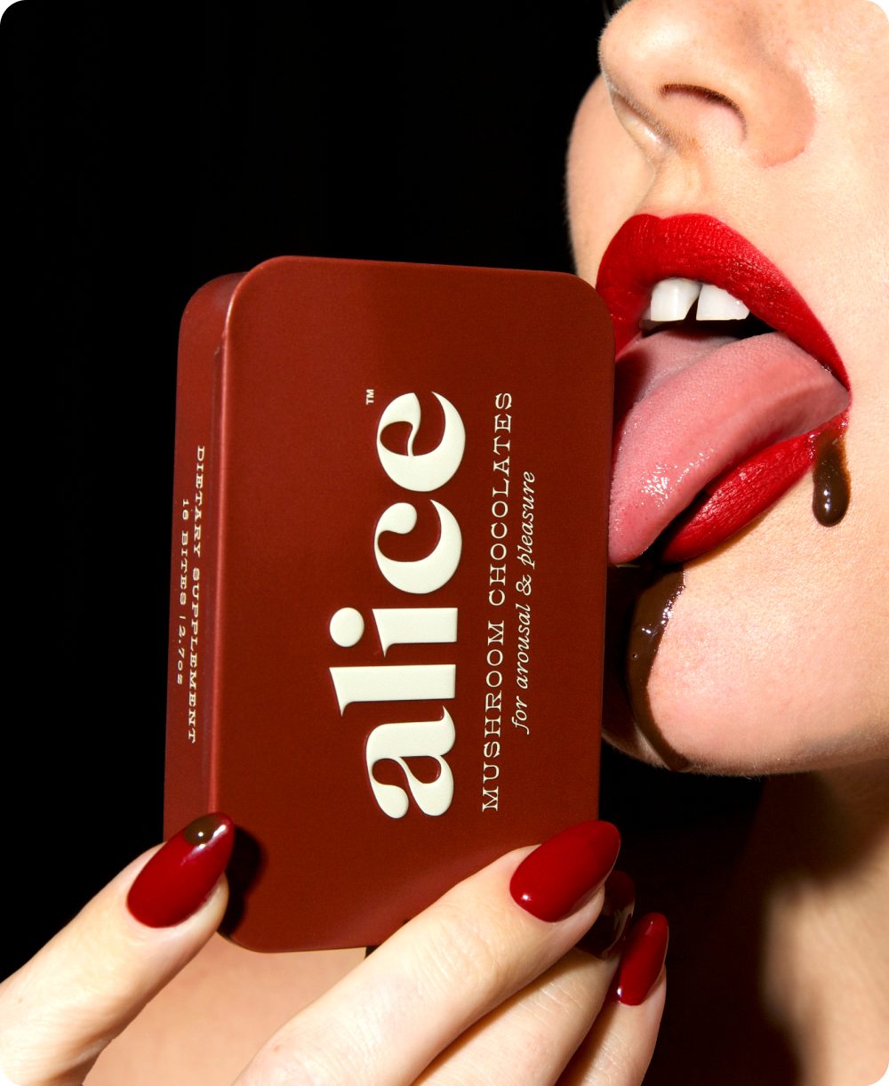 Alice, Happy Ending - mushroom chocolate for arousal