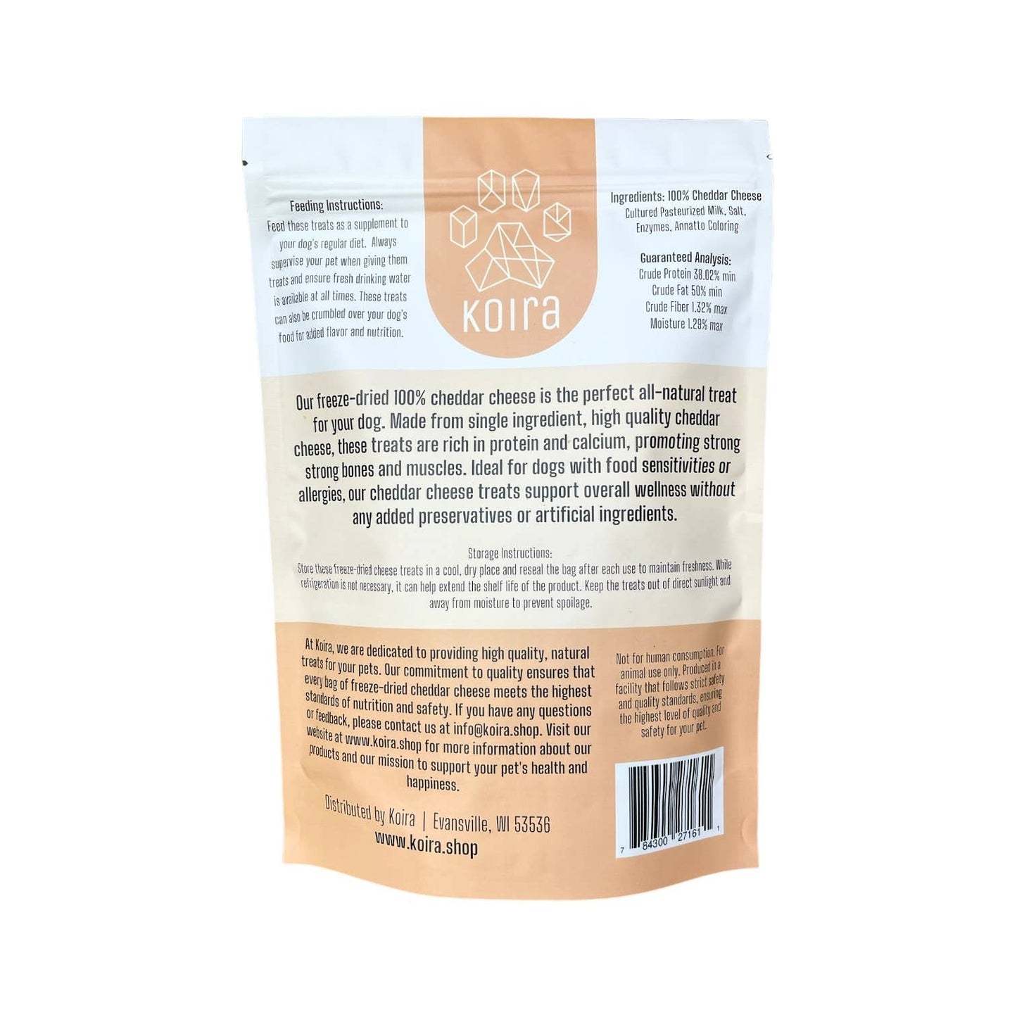 Koira Dog Treats, Freeze-Dried Cheese