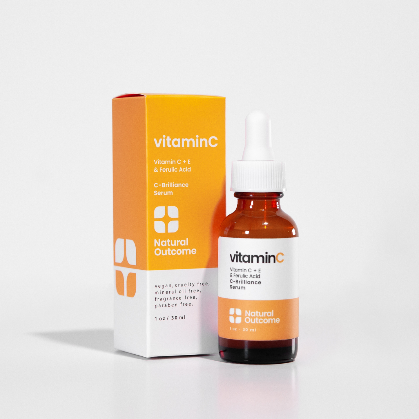 Natural Outcome Skincare, Vitamin C + E Serum with Ferulic Acid - C-Brilliance