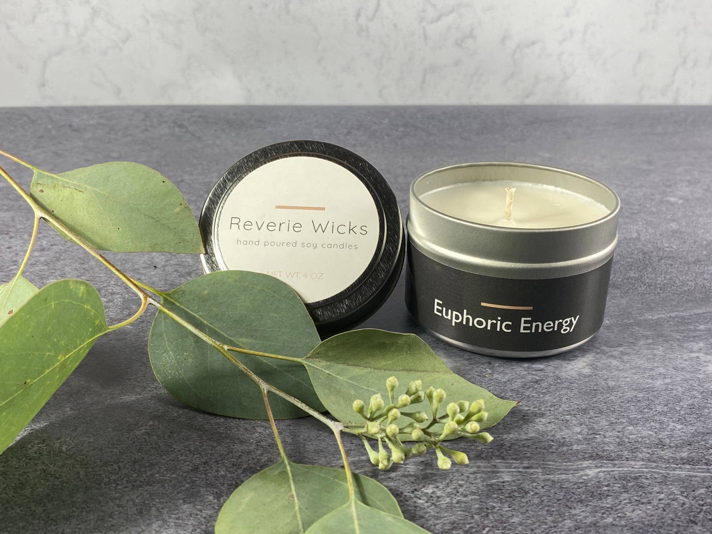 Candle 4 oz Euphoric Energy Eucalyptus Spa Soy