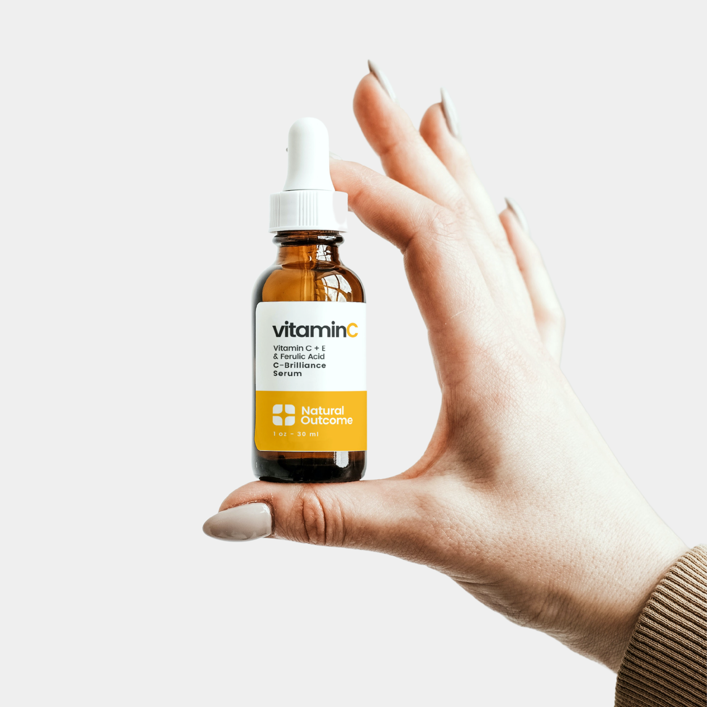 Natural Outcome Skincare, Vitamin C + E Serum with Ferulic Acid - C-Brilliance