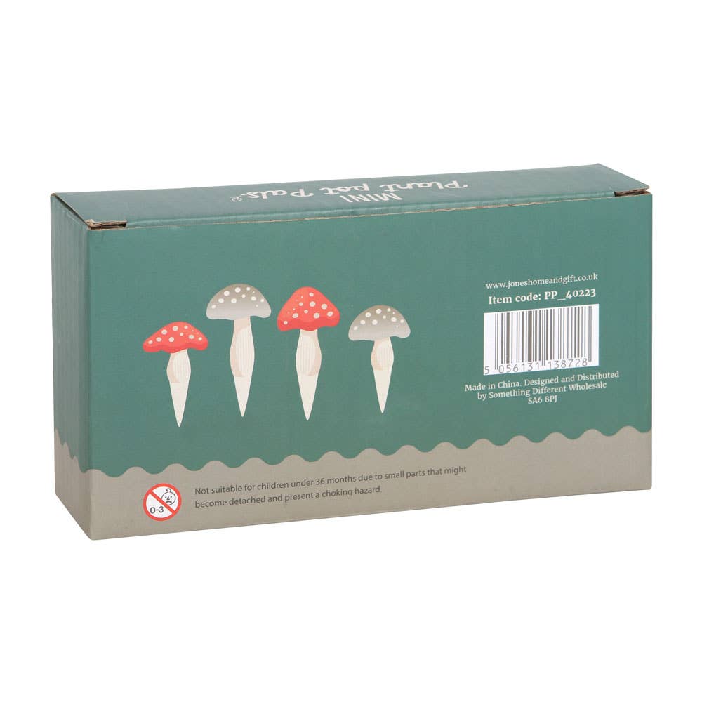 Plant Pot Pals Set of 4 Mini Mushroom