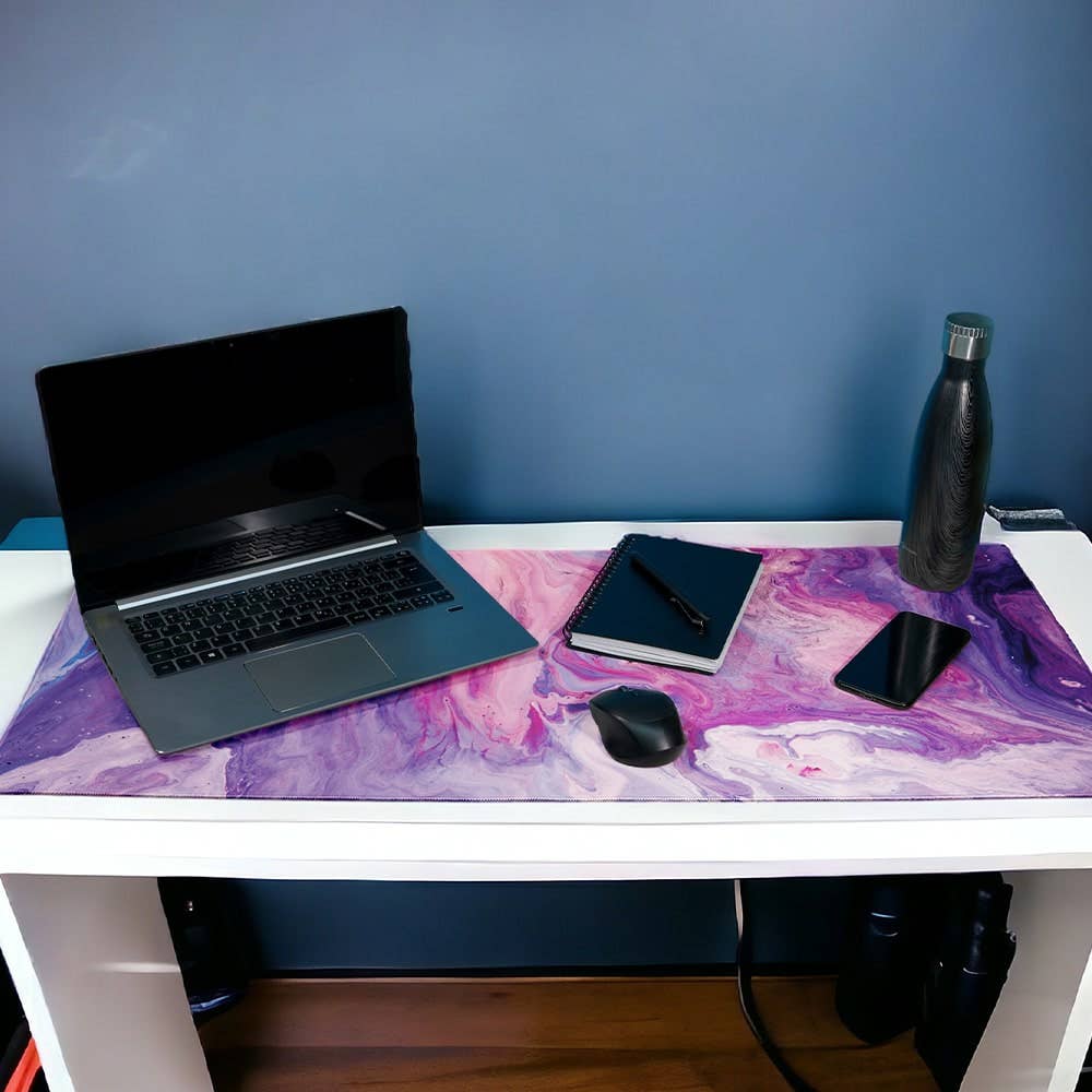 Desk Mat | Purple Marble