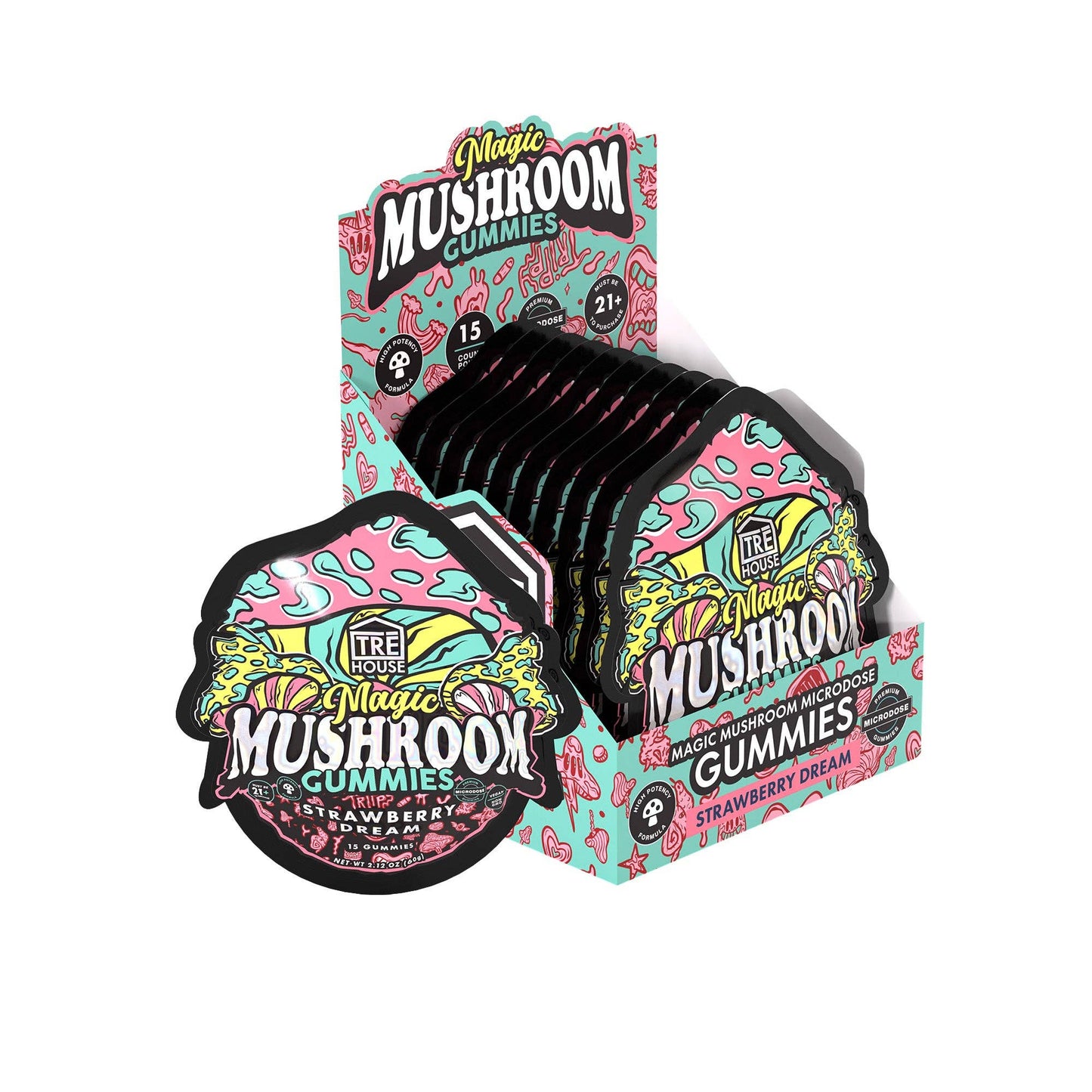 Tre House 15pk Mushroom Gummies watermelon