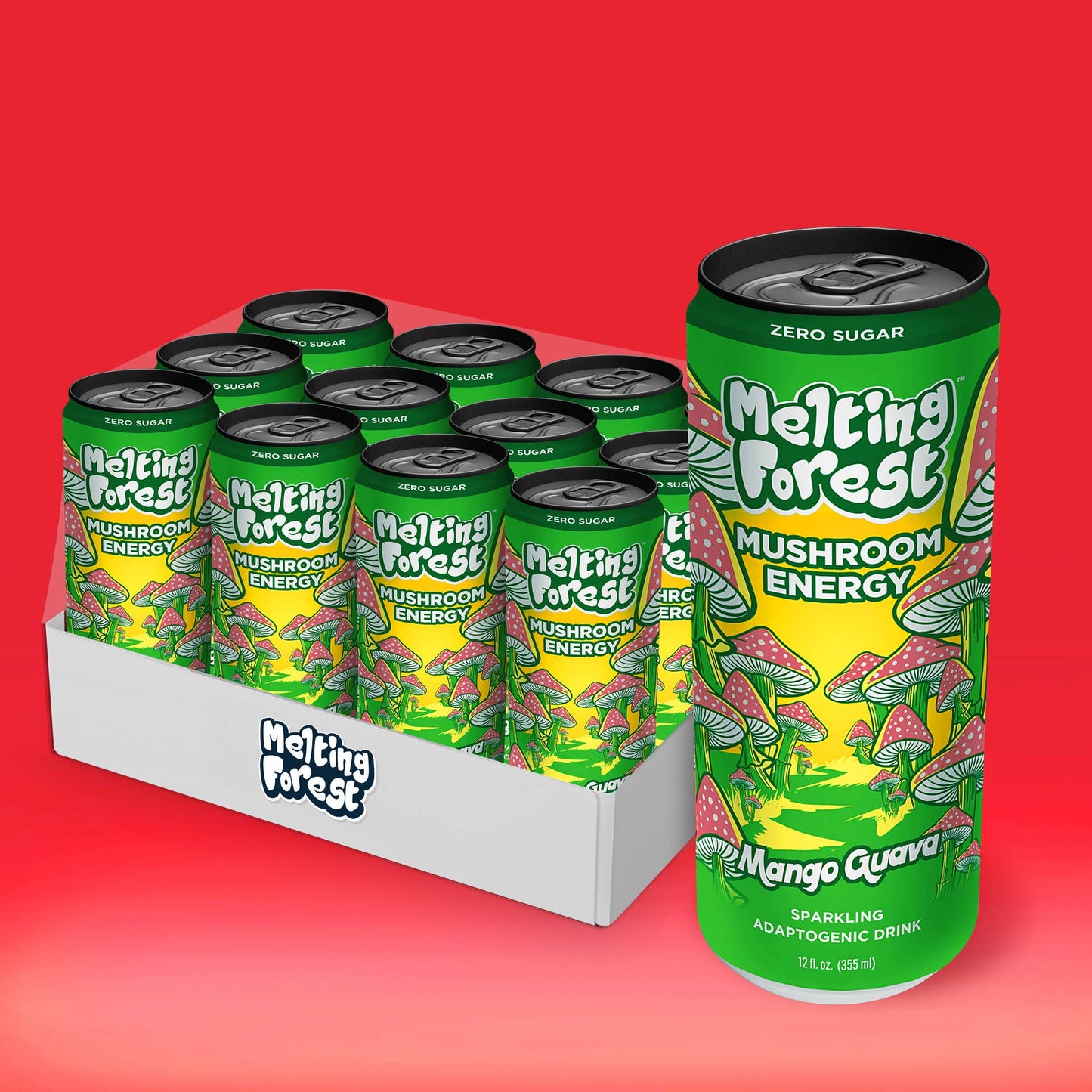 Melting Forest Mushroom Energy Drink (12pk) - Mango Guava