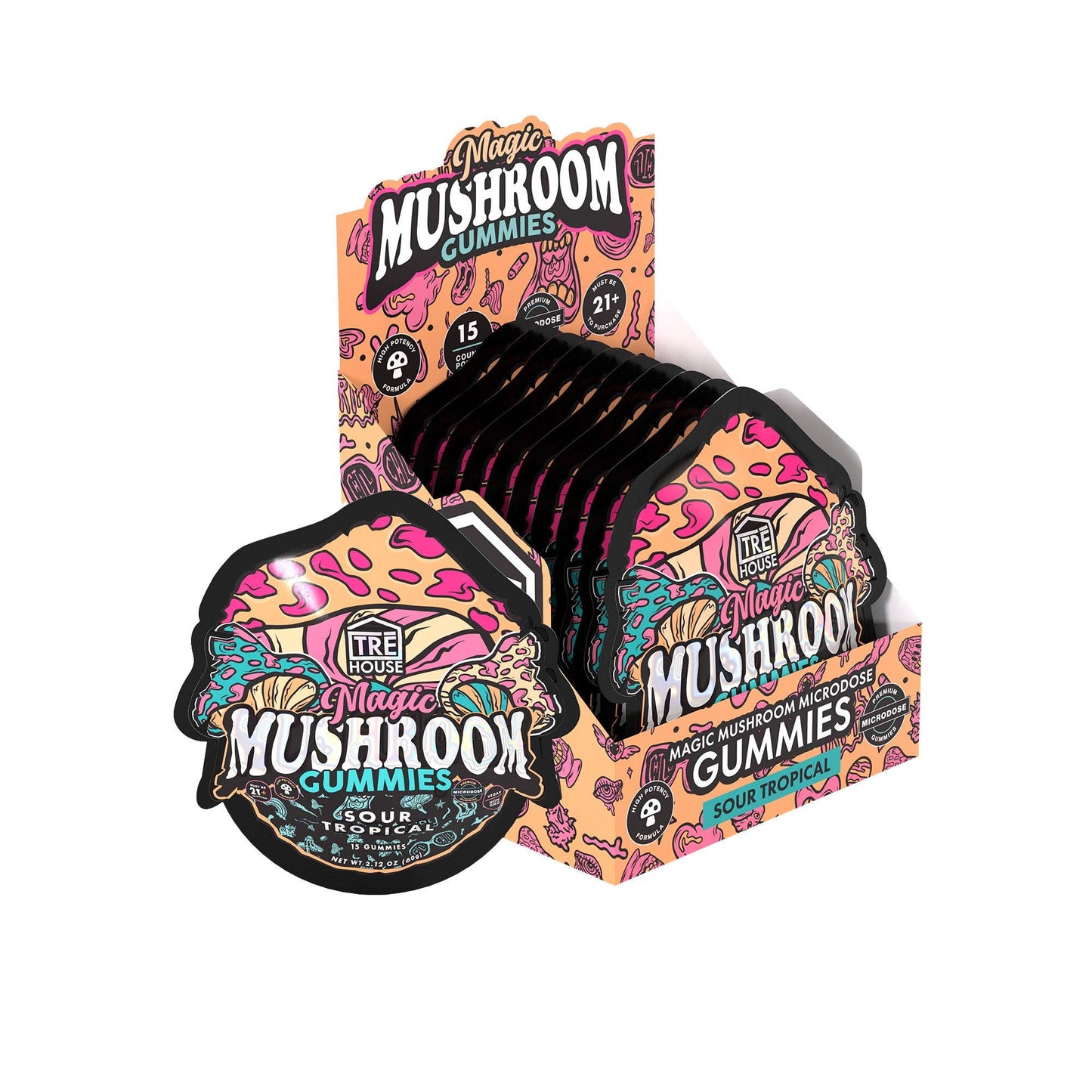 Tre House 15pk Mushroom Gummies watermelon