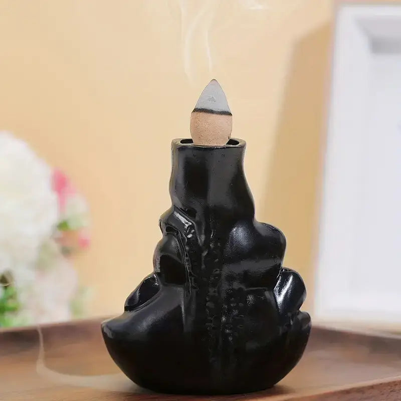 Incense Holder, Mini Resin Ceramic Waterfall Meditation Aroma