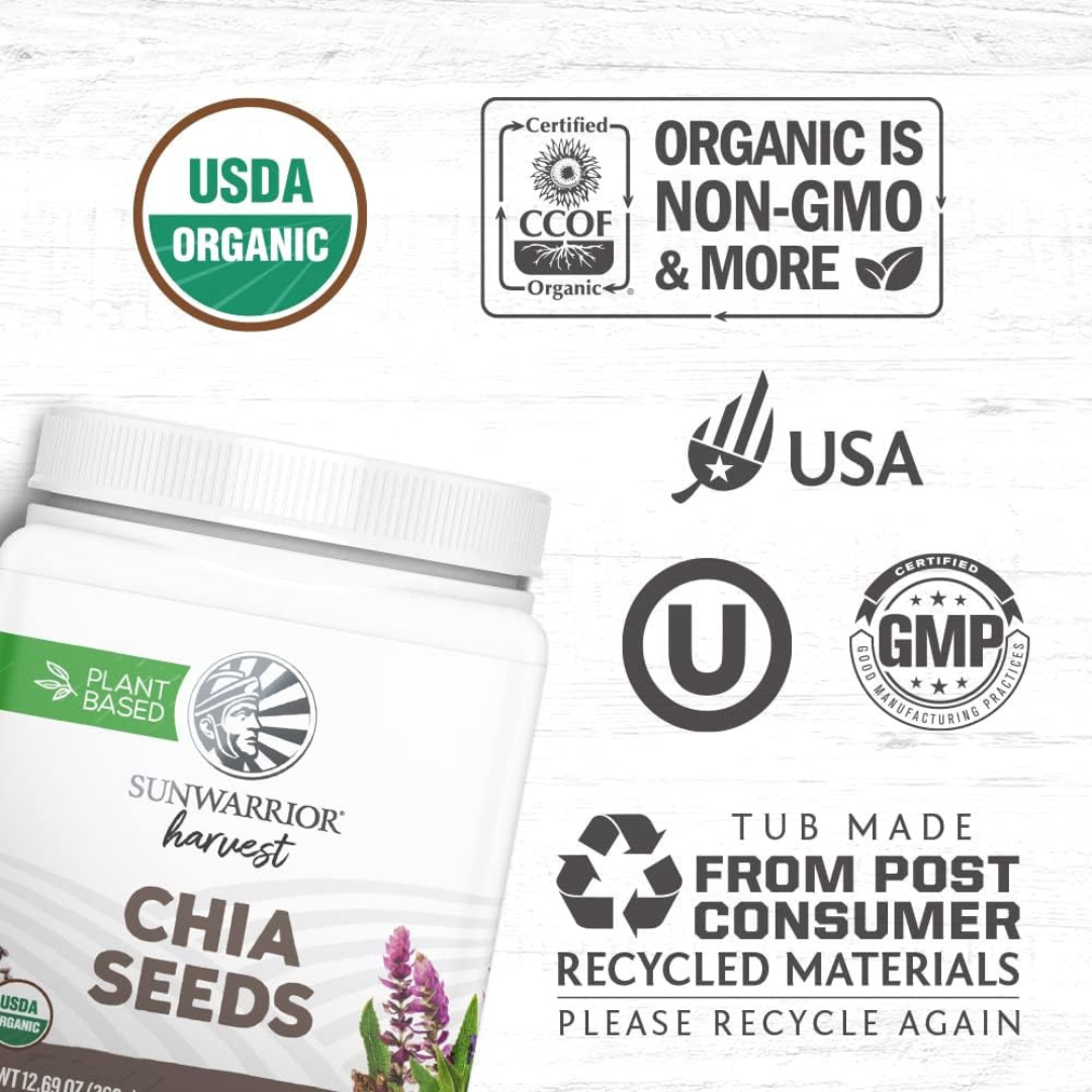 Sunwarrior, Organic Chia Seeds - Soy-Free, Gluten-Free