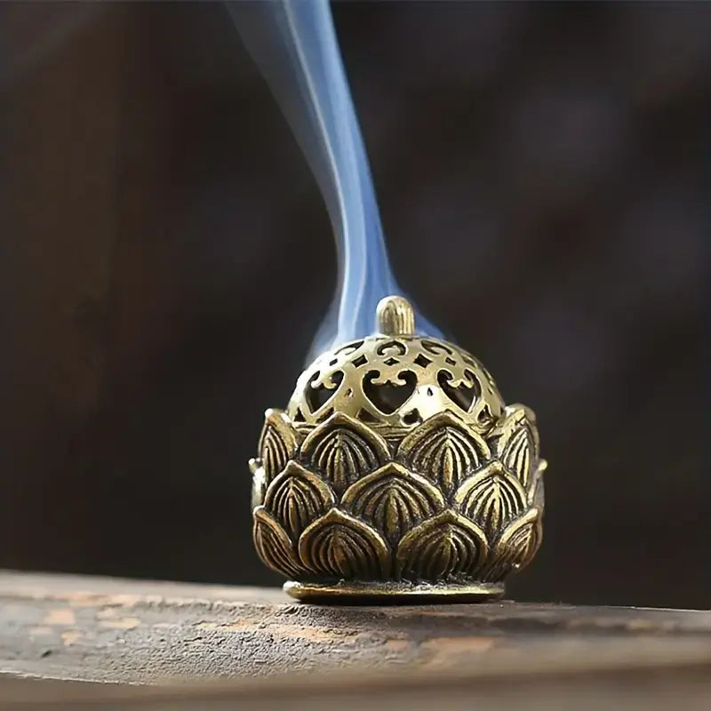 Incense Holder, Hollow Lotus Shaped Incense Burner