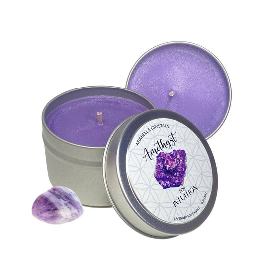 Candle Tin, Amethyst Crystal