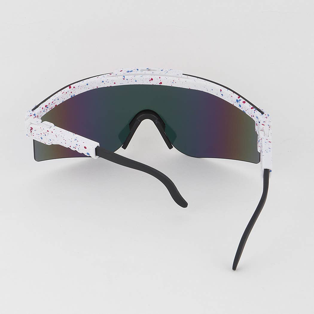 Sunglasses ~ Mirrored Splatter Shield