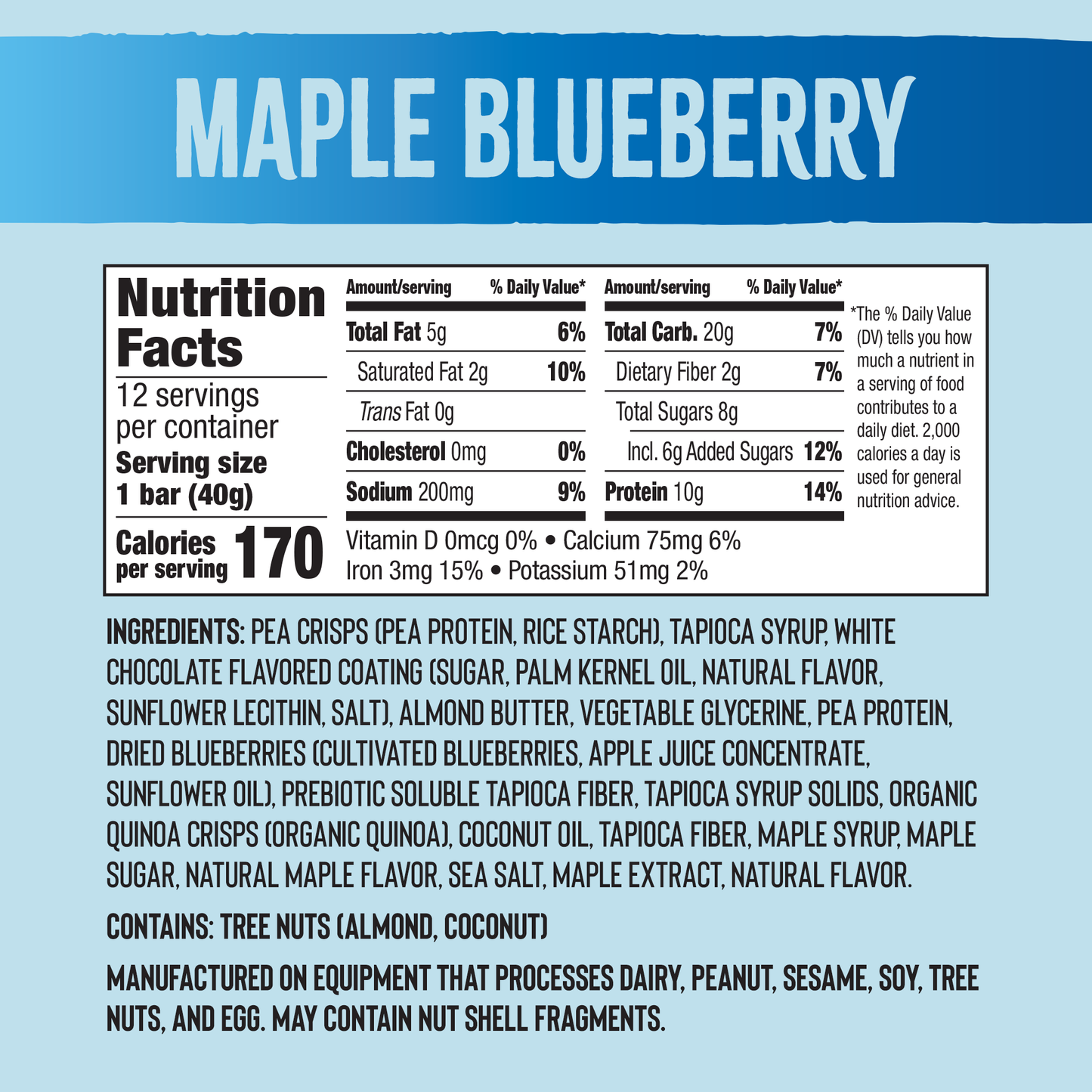 Mezcla Maple Blueberry Bar