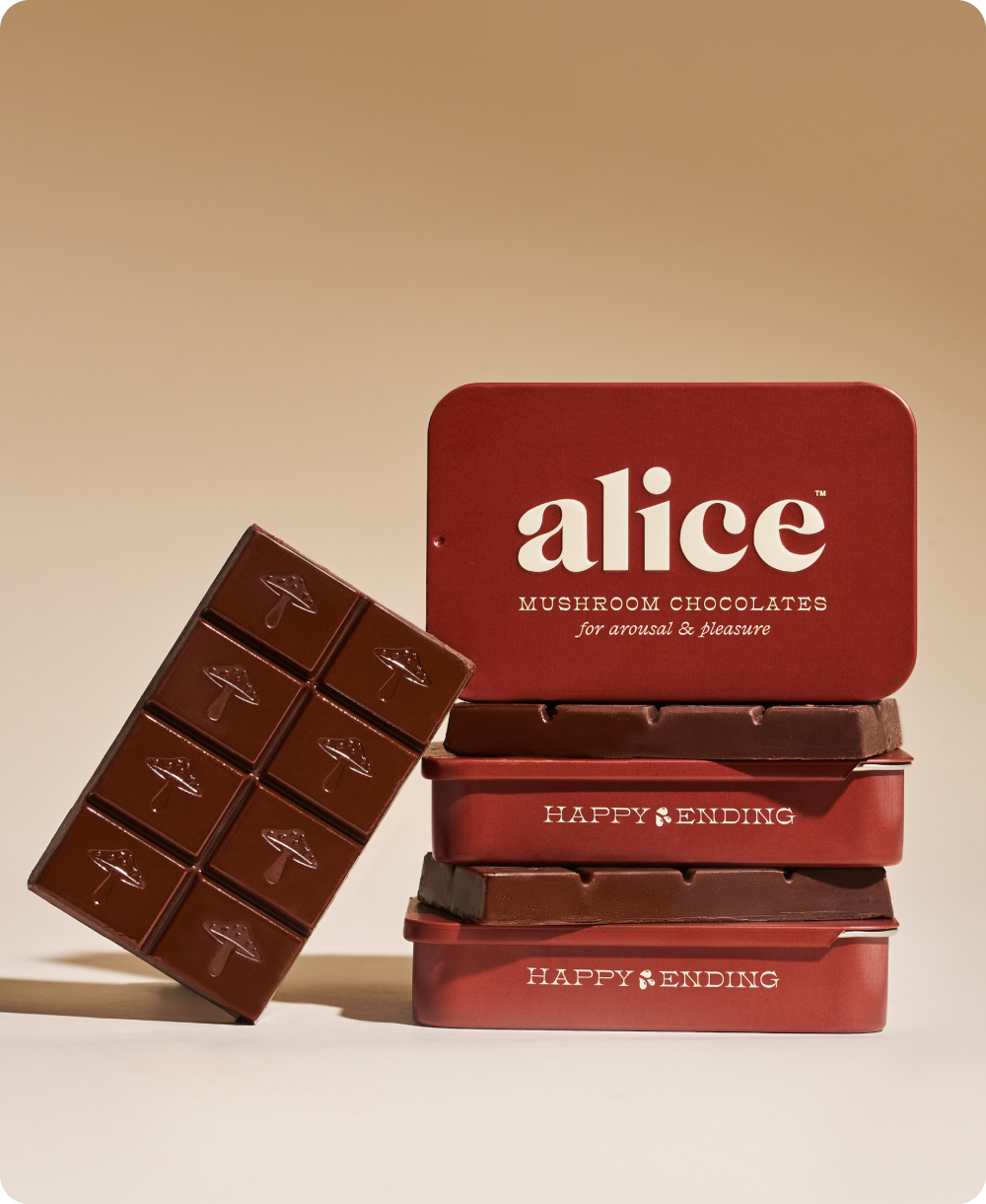 Alice, Happy Ending - mushroom chocolate for arousal