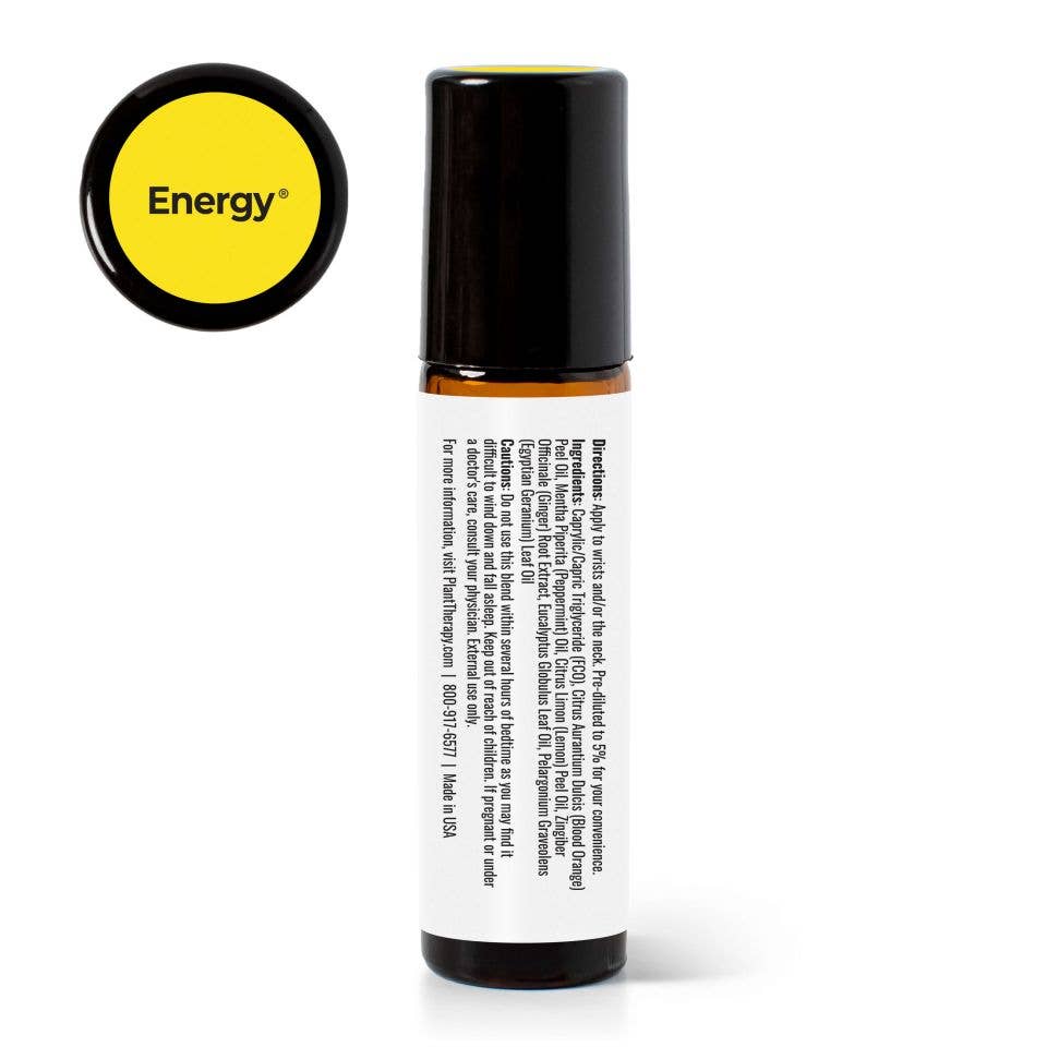 Roll-On, Energy Essential Oil Blend 10 mL