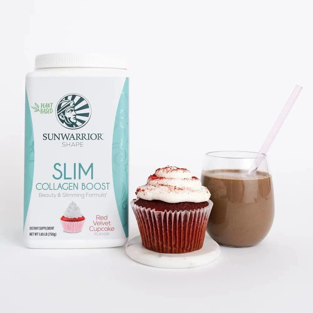 Sunwarrior Red Velvet Cupcake SLIM Collagen Drink Powder