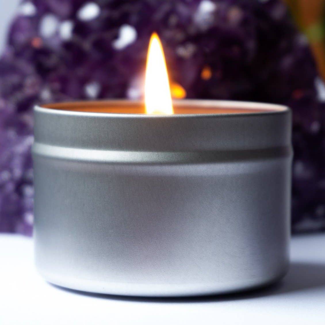 Candle Tin, Amethyst Crystal