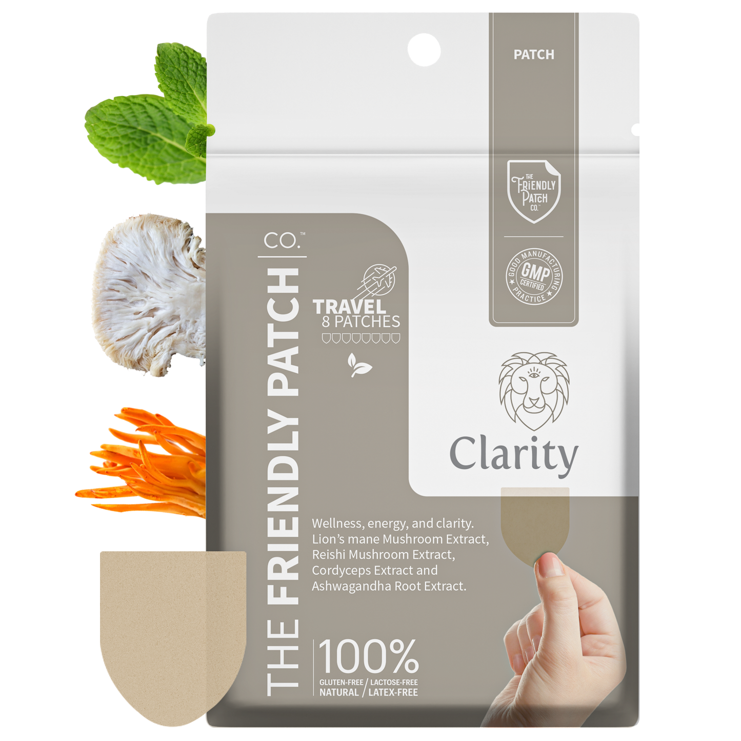 Patch Clarity –  Lions Mane Mushroom, Reishi Mushroom, Cordyceps