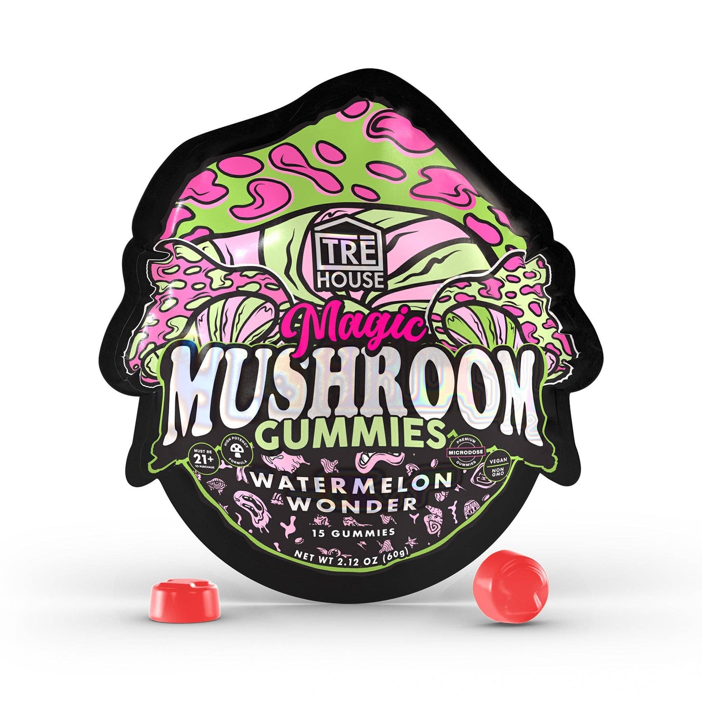 Tre House 15pk Mushroom Gummies watermelon