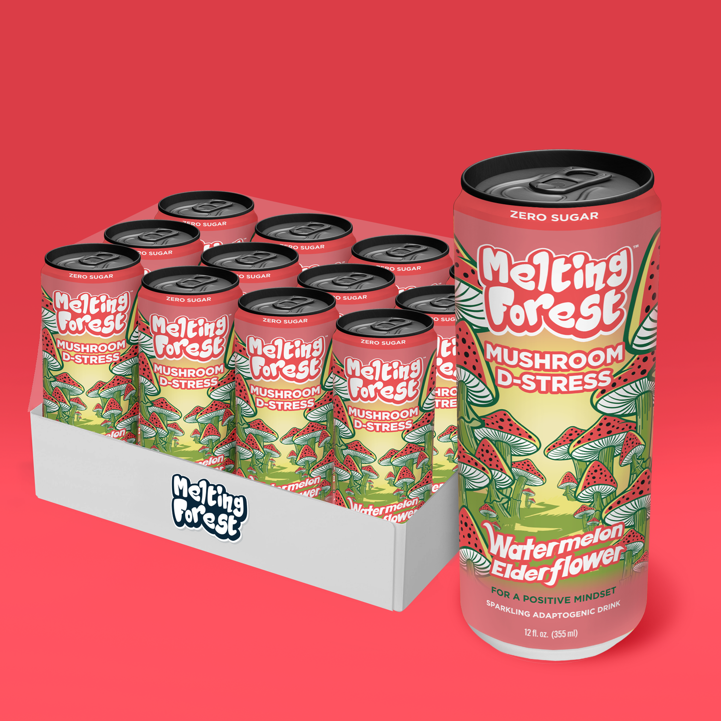 Mushroom D-Stress (12pk) - Watermelon Elderflower